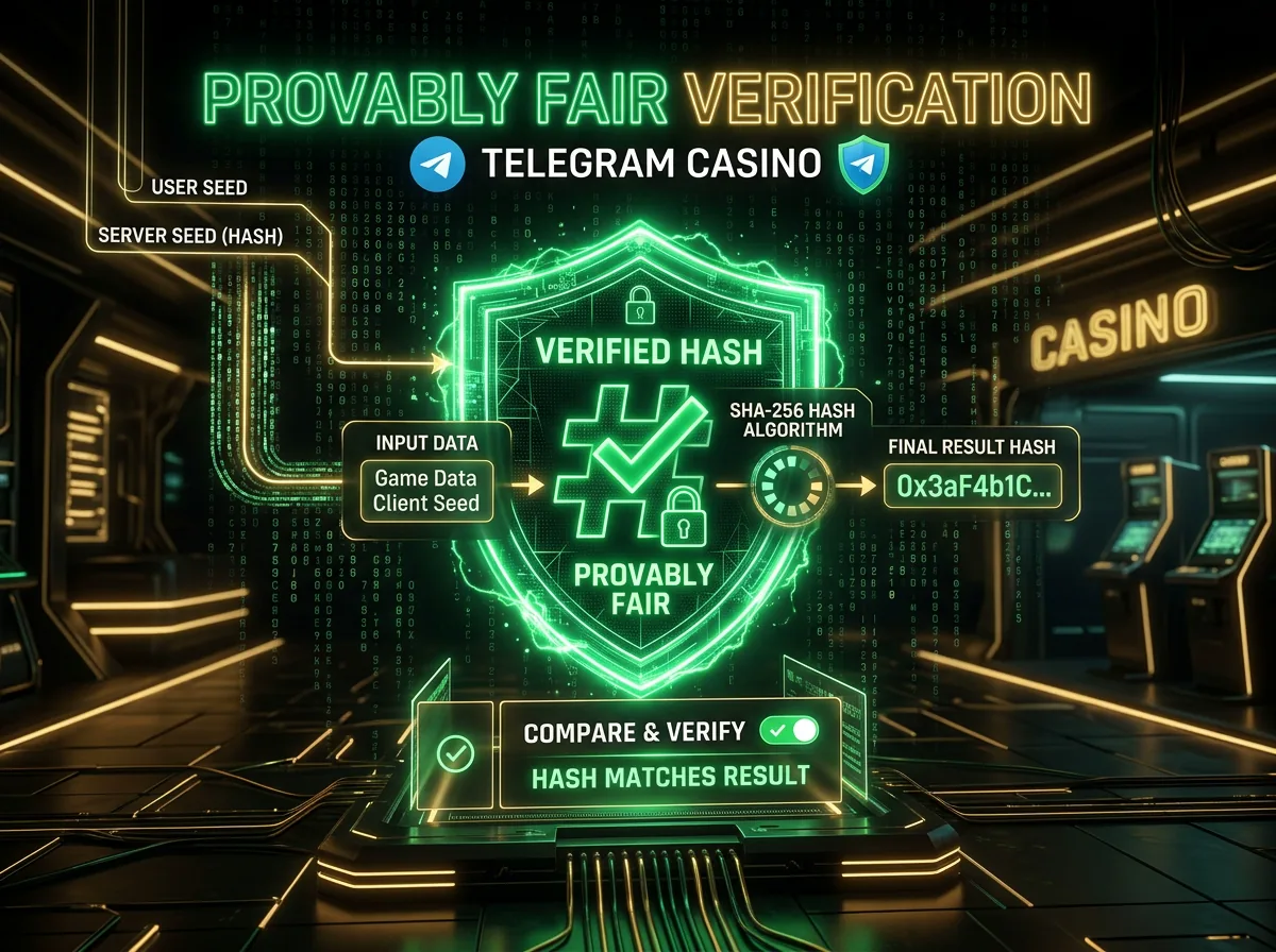 Algoritmo Casino Telegram Imparcialidad Provably Fair Hash España