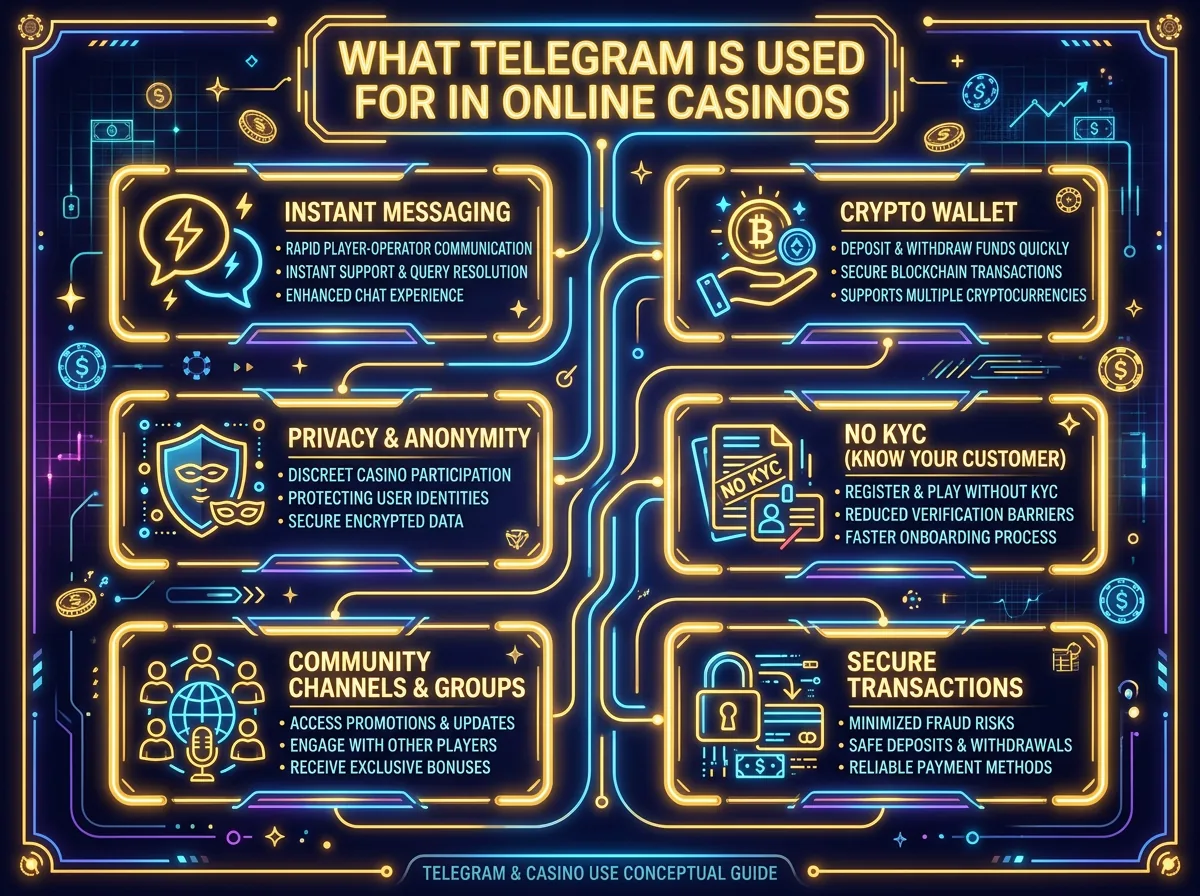 Para que sirve Telegram en casinos online privacidad cripto no KYC